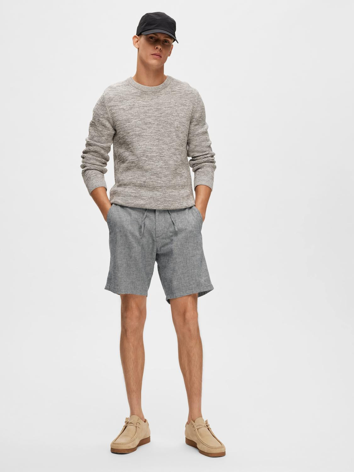 SLHREGULAR-BRODY LINEN SHORTS NOOS