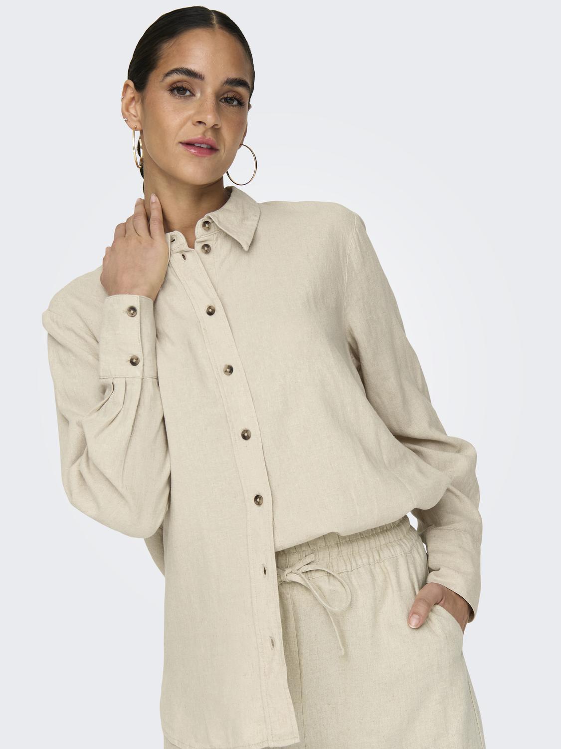 JDYSAY L/S LINEN LOOSE SHIRT WVN NOOS