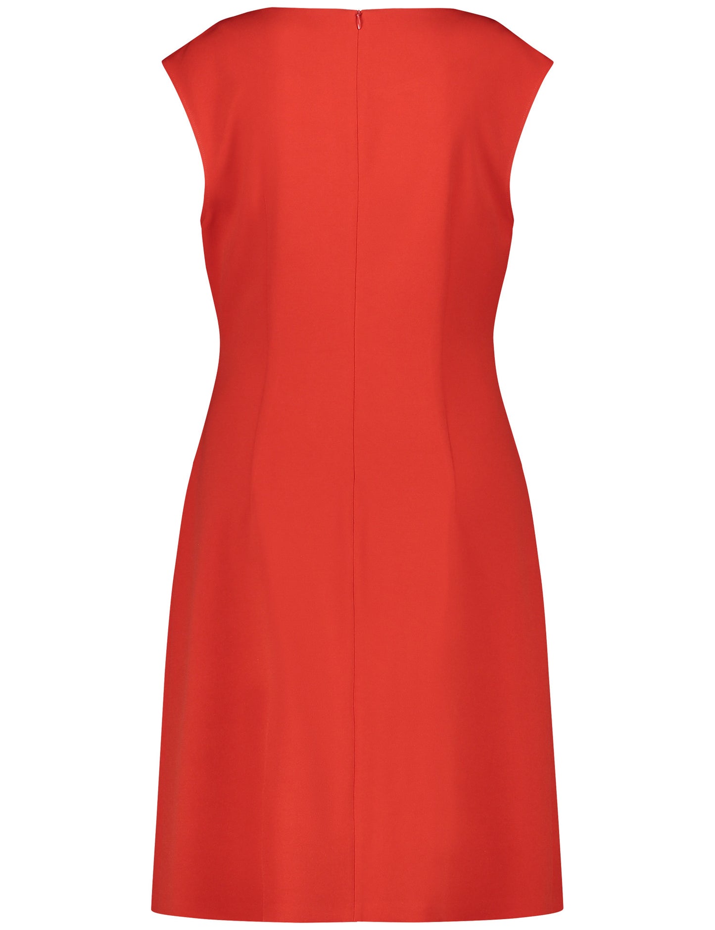 Ärmelloses Kleid mit seitlicher Raffung