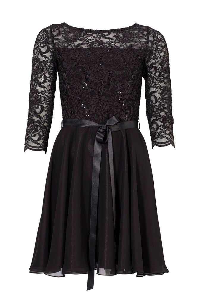 Kleid - Spitze mit Paillette/Chiffon