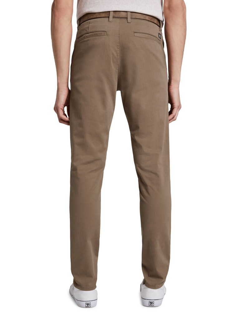 Slim Chino with belt, Honey Camel beige
