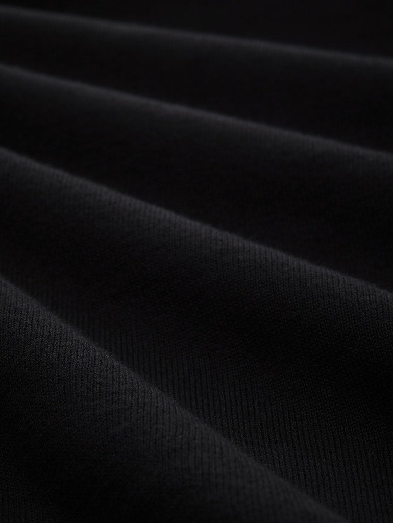 basic v neck sweater, Black