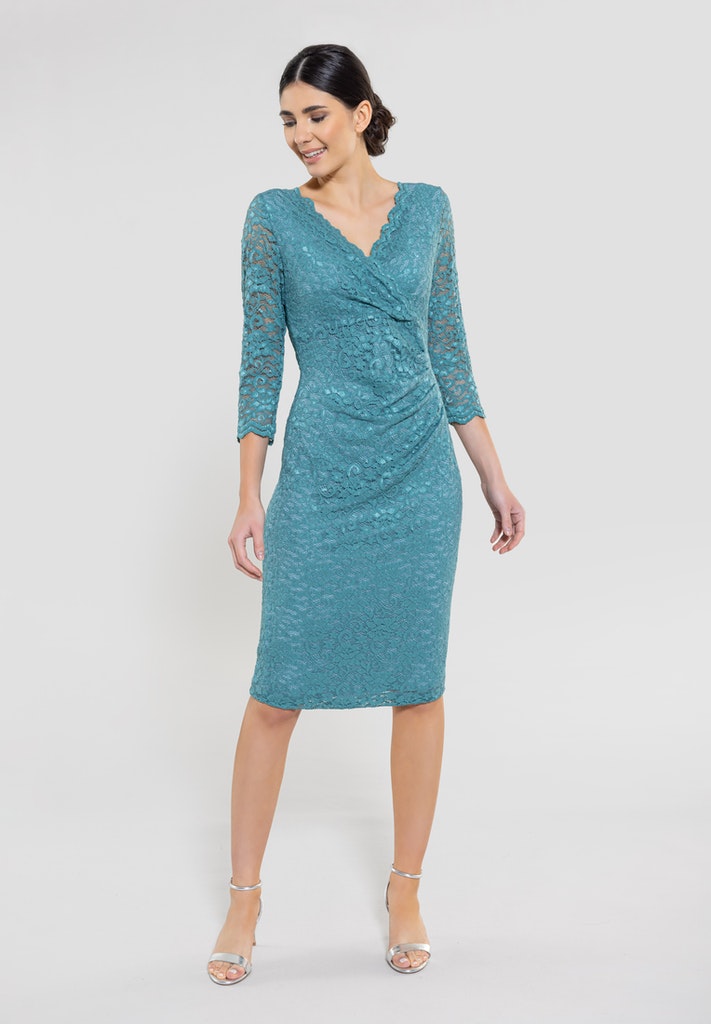 Cocktailkleid aus elastischer Spitze