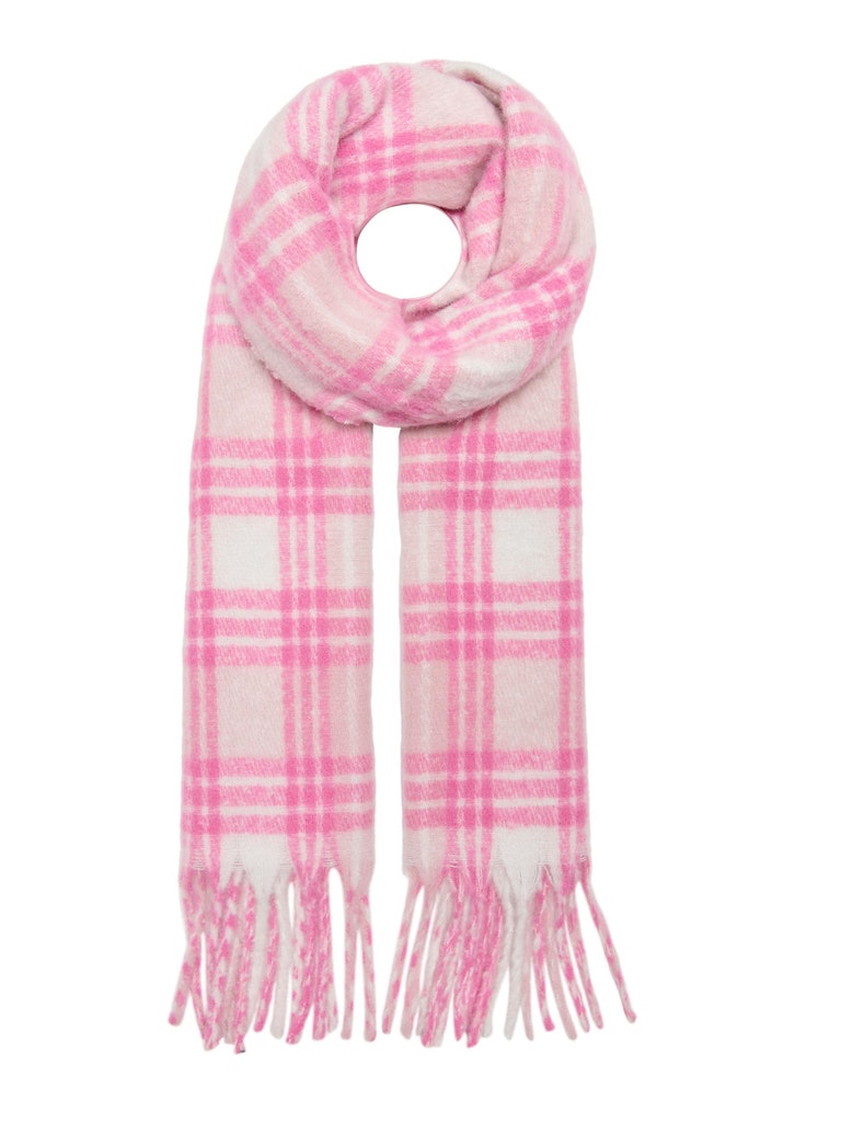 ONLLIMA LIFE CHECK FRILL SCARF CC