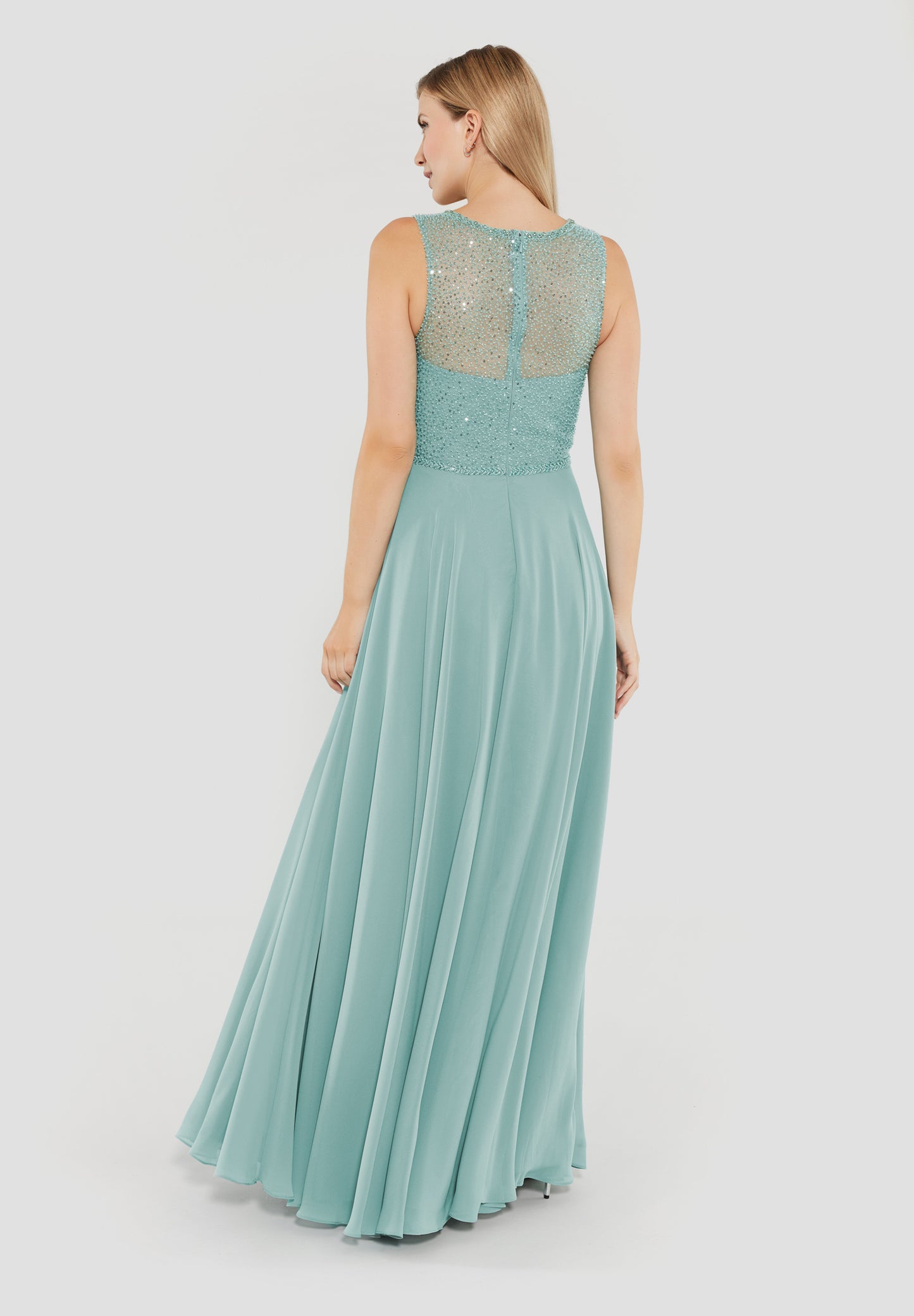 Abendkleid aus Materialmix