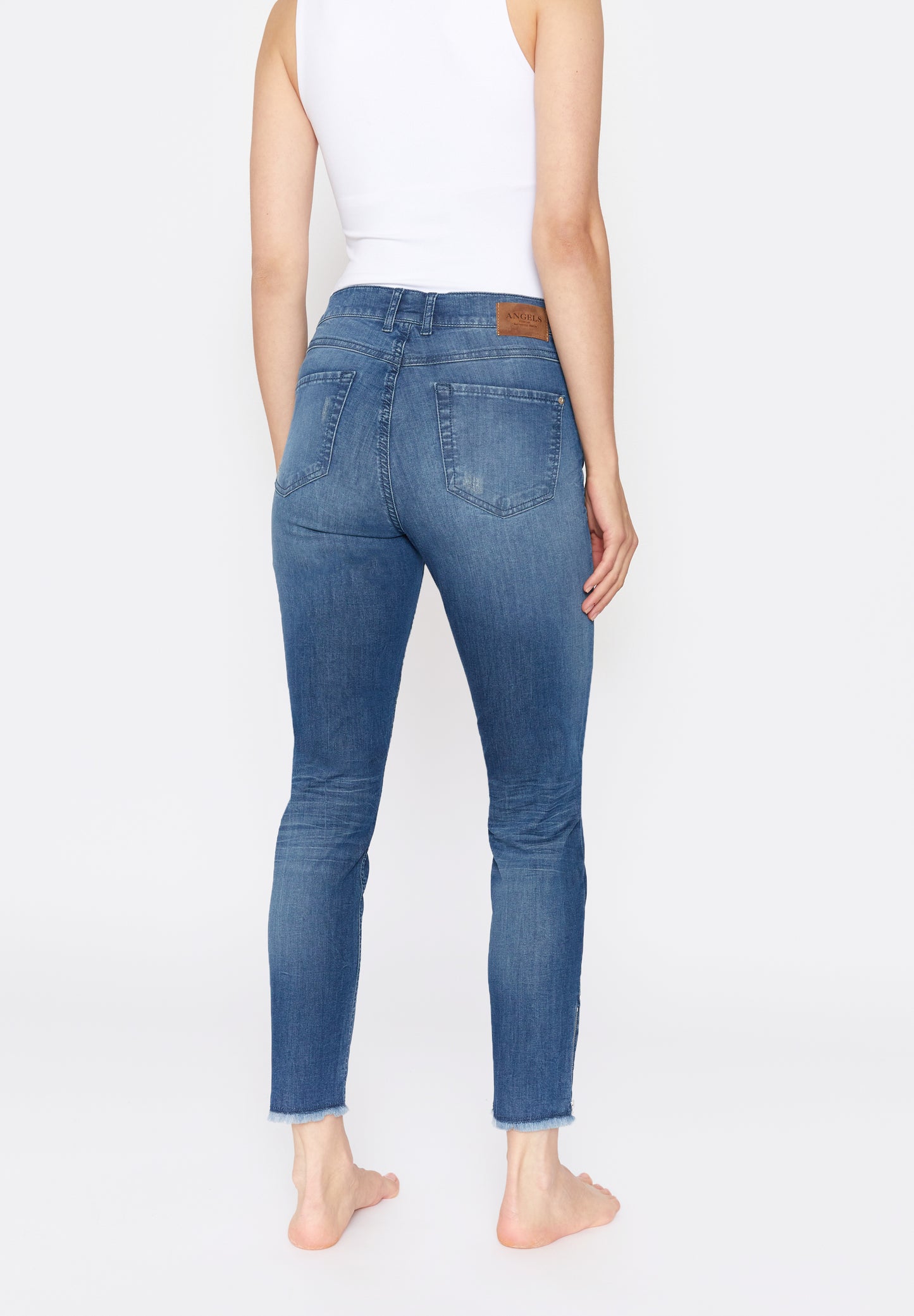 Skinny Ankle Zip Fringe