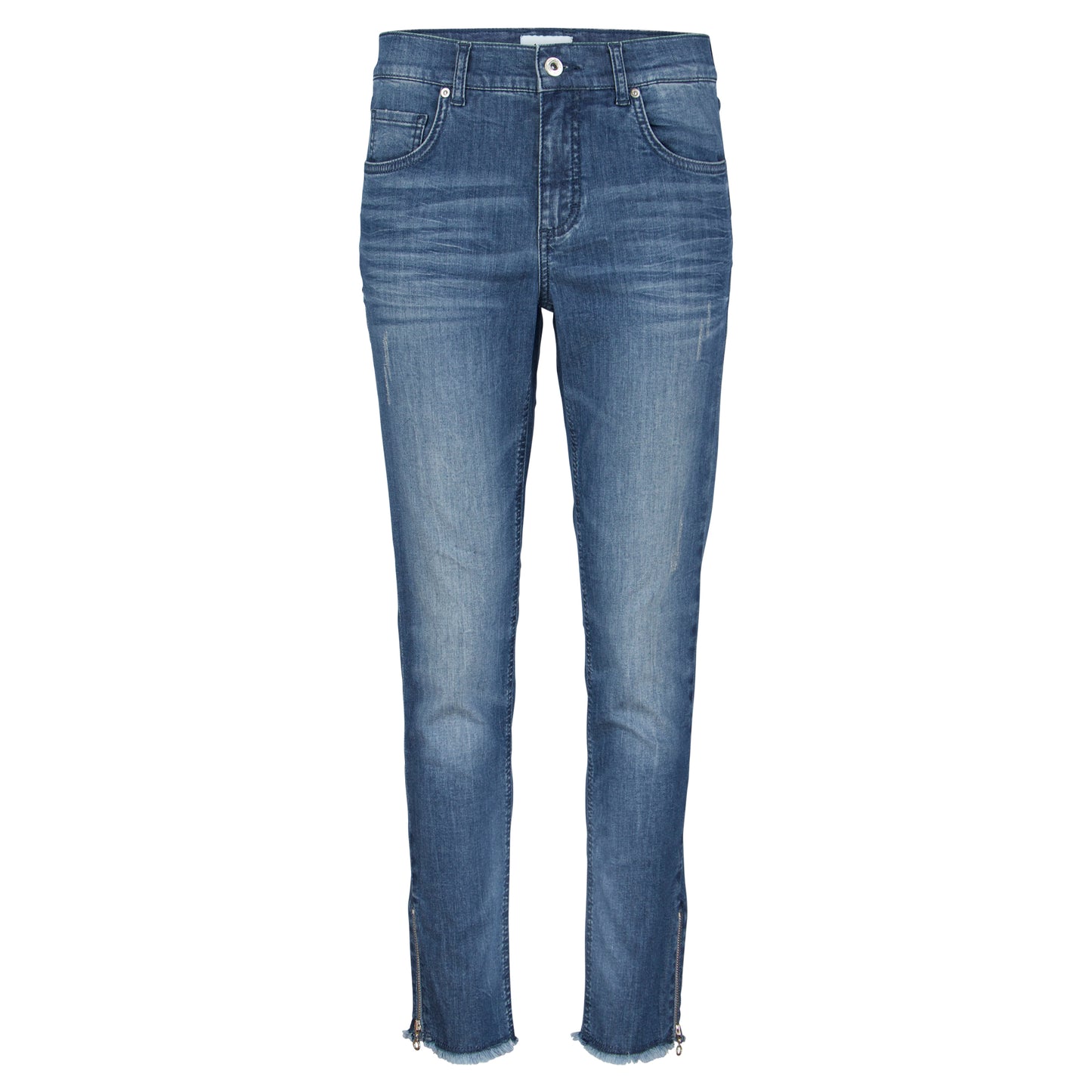 Skinny Ankle Zip Fringe