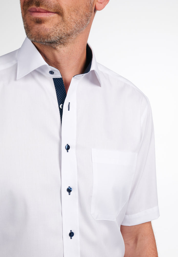ETERNA unifarbenes Pinpoint Kurzarmhemd COMFORT FIT