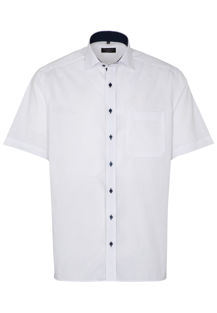 ETERNA unifarbenes Pinpoint Kurzarmhemd COMFORT FIT
