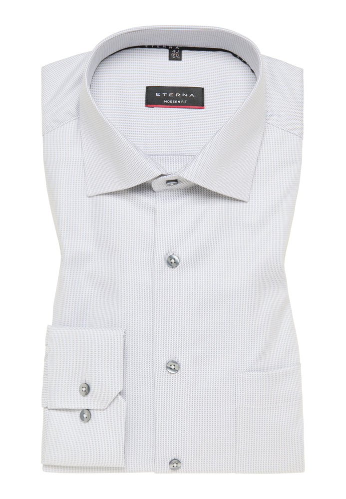 ETERNA strukturiertes Twill-Hemd MODERN FIT