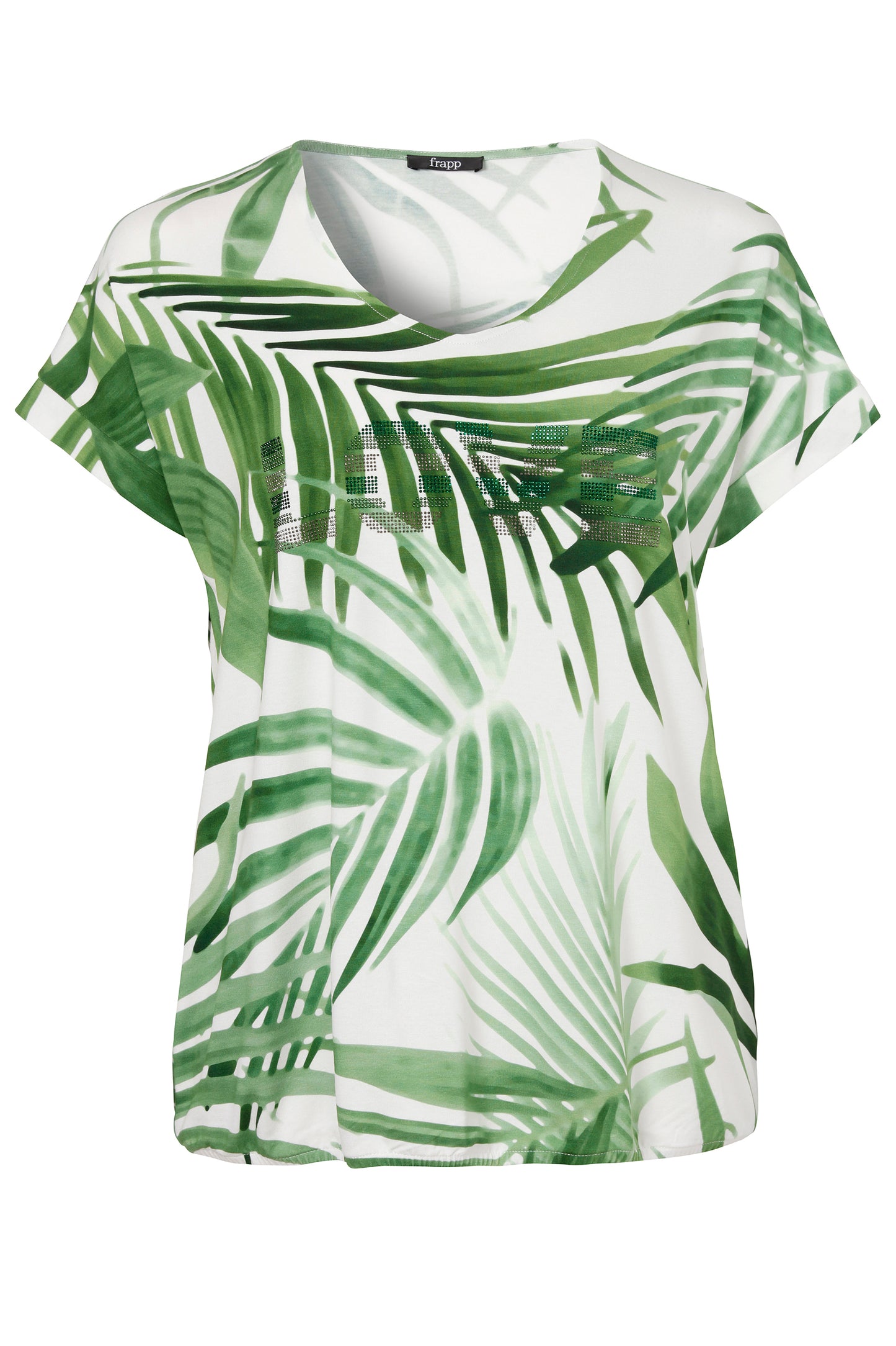 T-Shirt V-Ausschnitt ohne Arm Druck