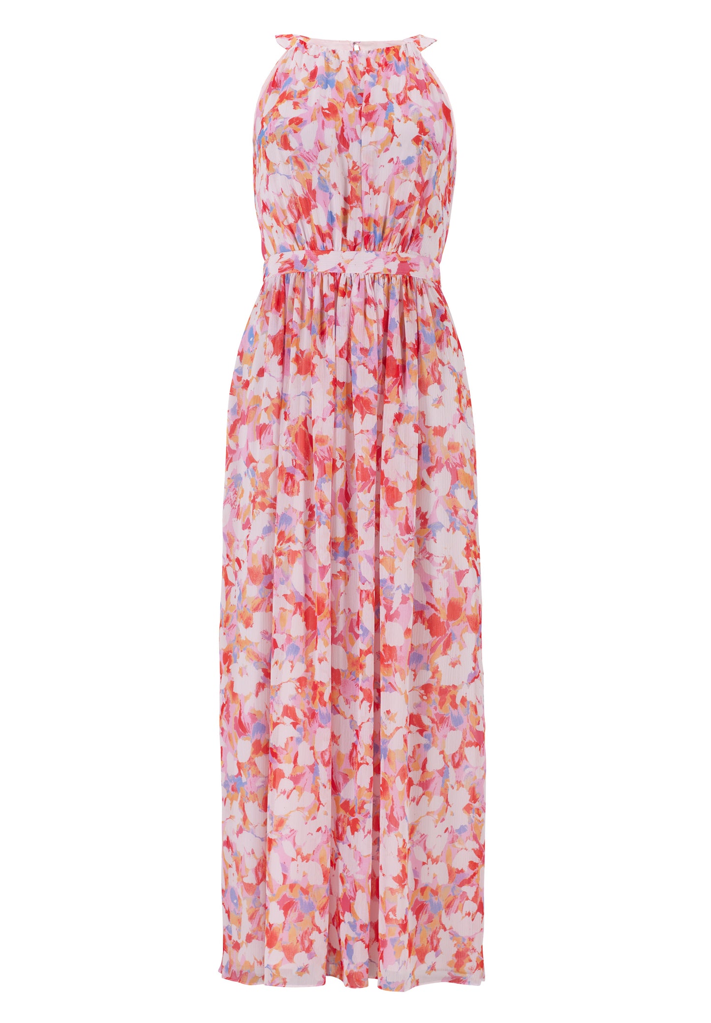 Abendkleid aus bedrucktem Crincle Chiffon