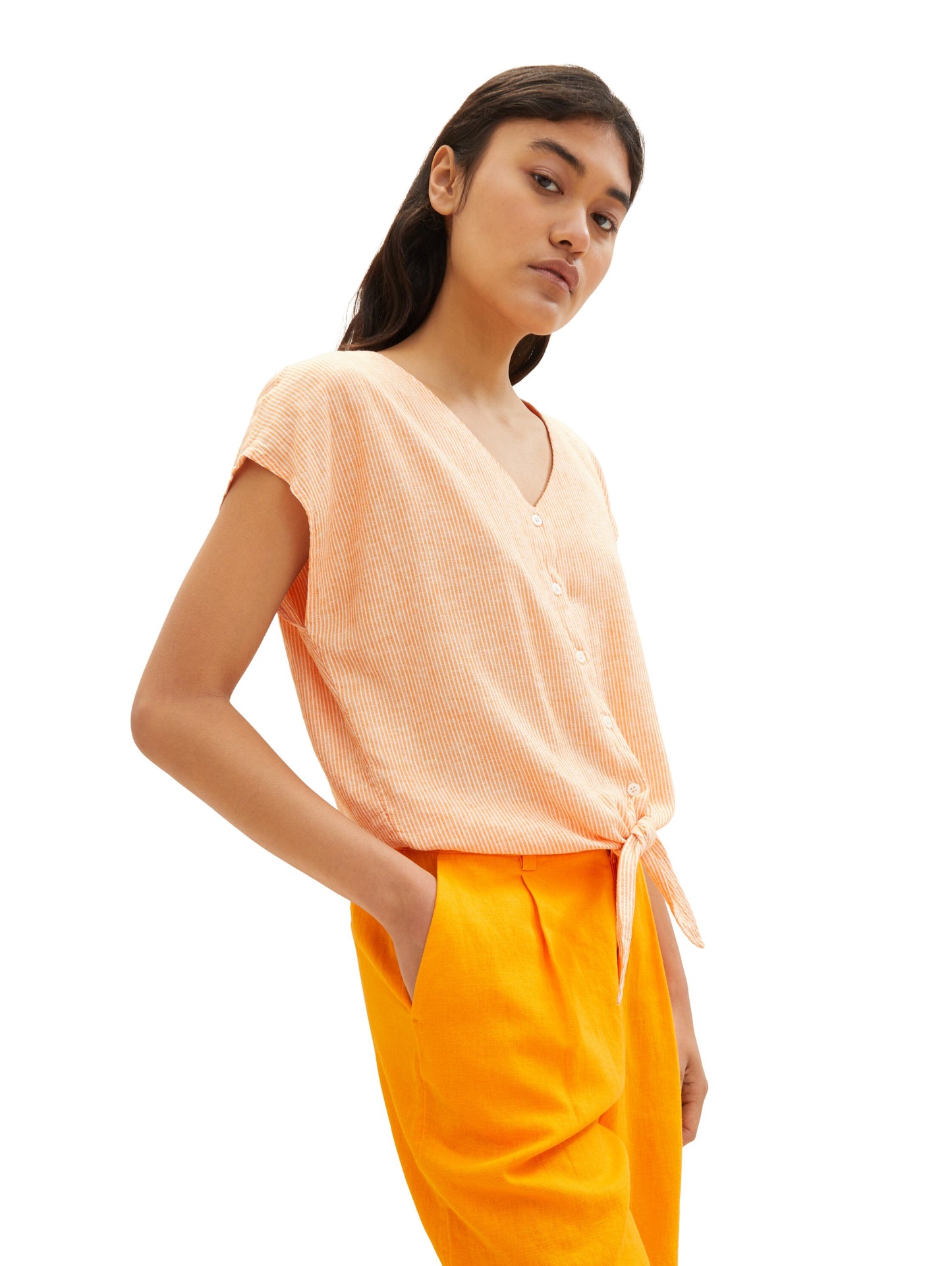 Bluse mit Knotendetail