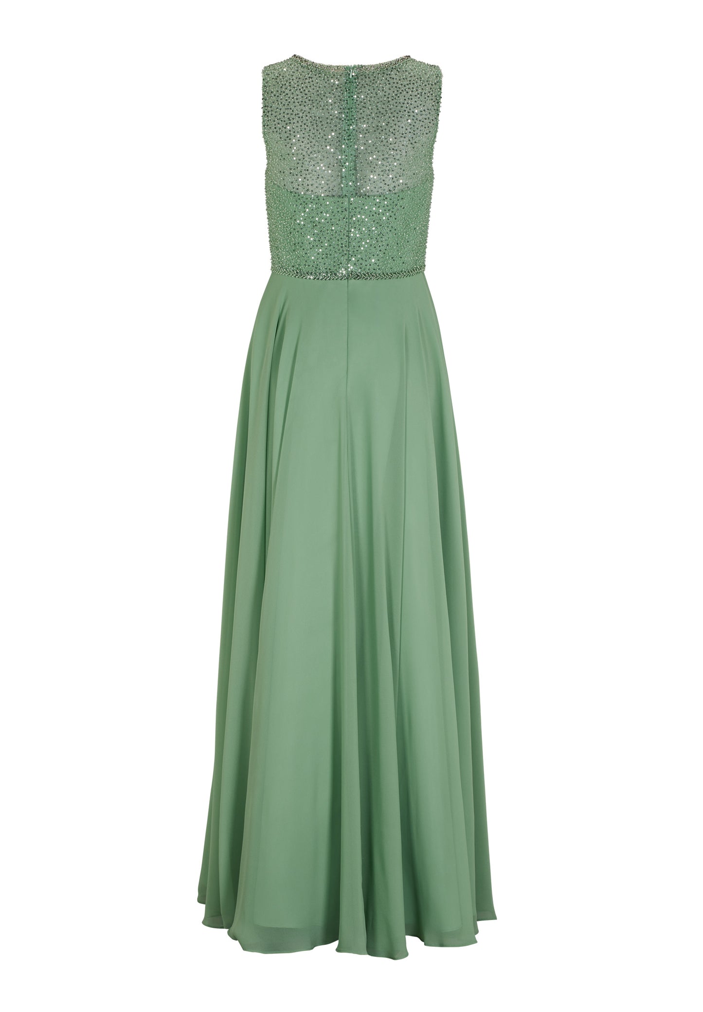 Abendkleid aus Material-Mix