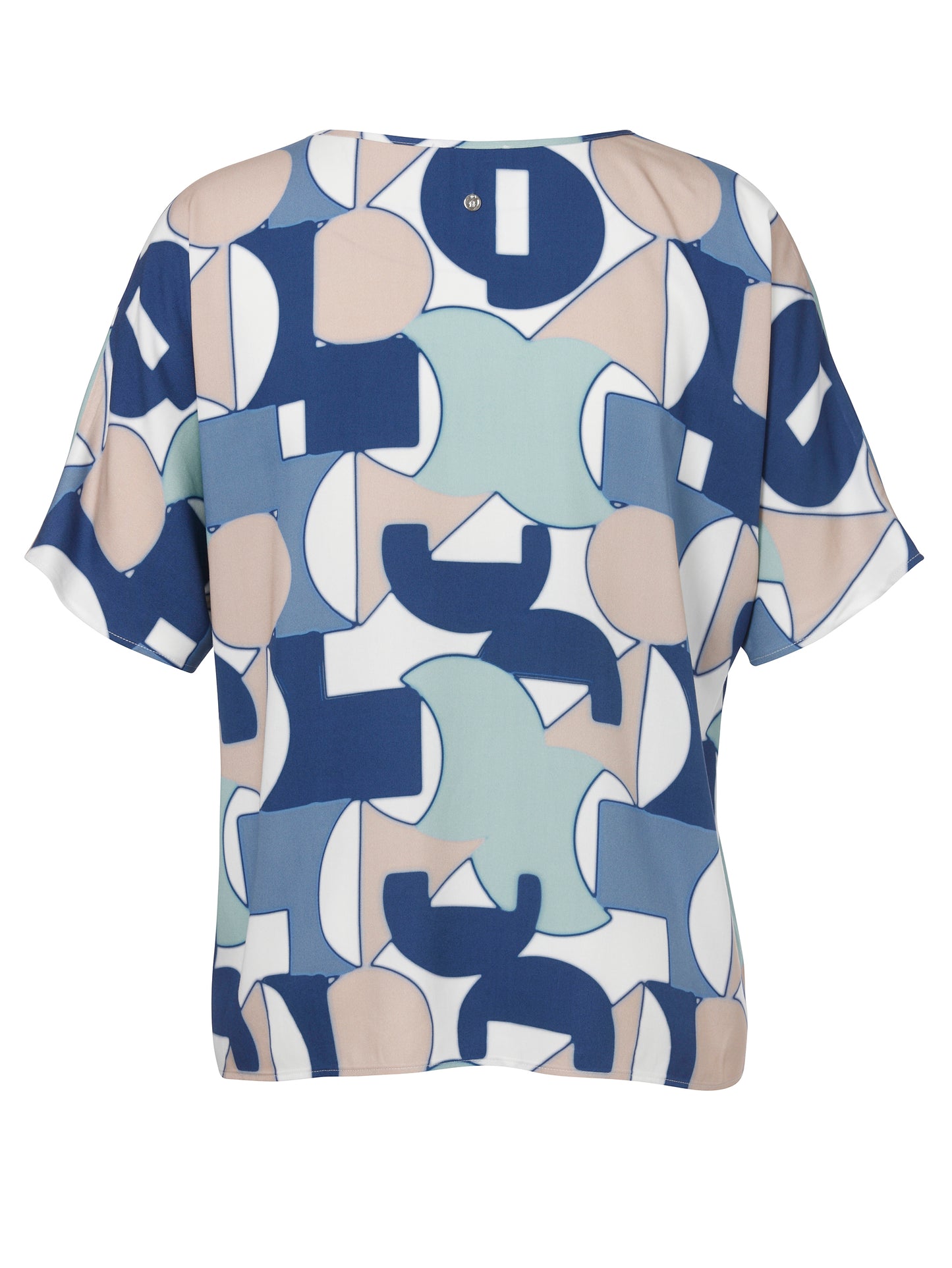 Bluse Rundhals ohne Arm Druck