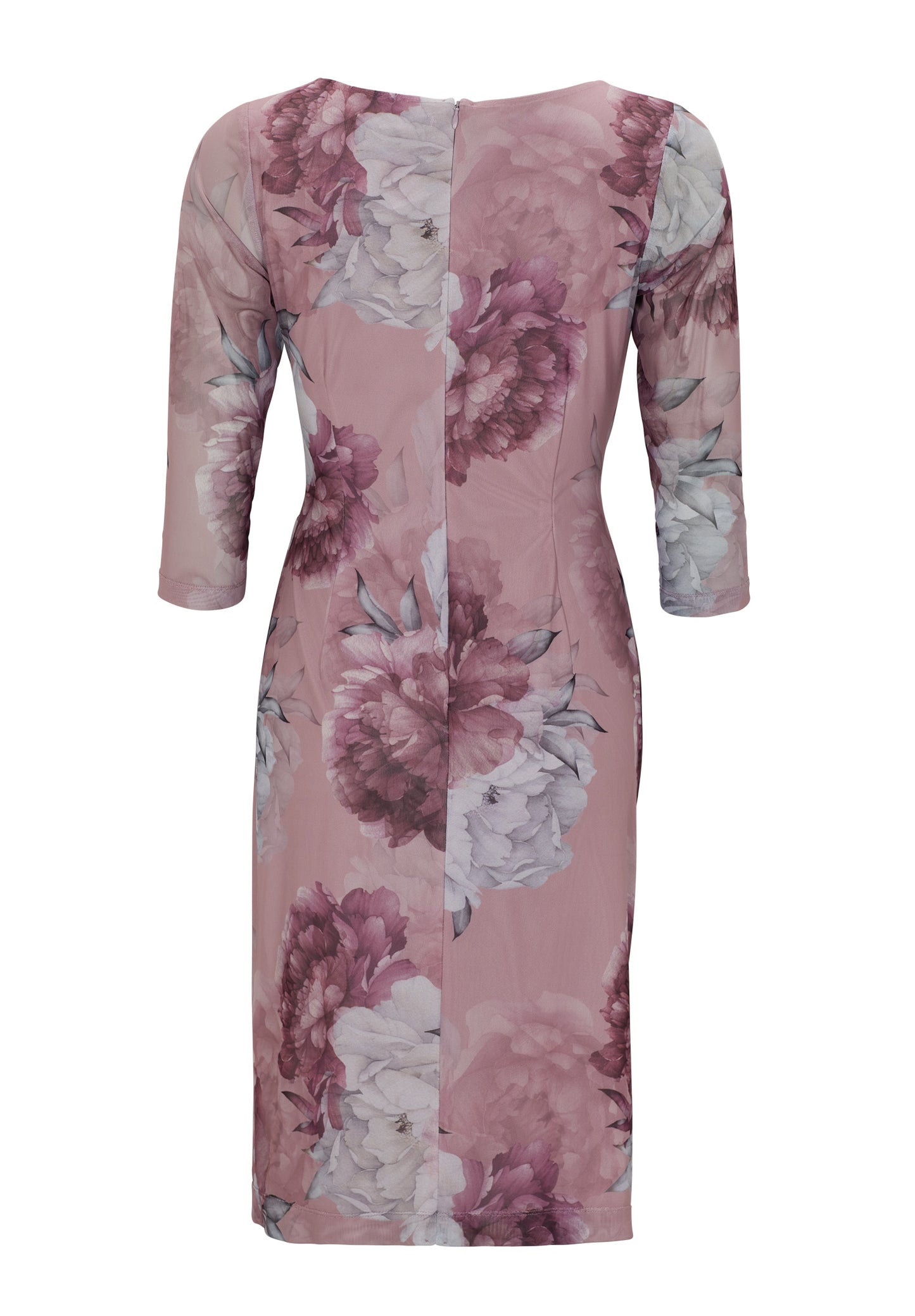 Midikleid aus bedrucktem Mesh