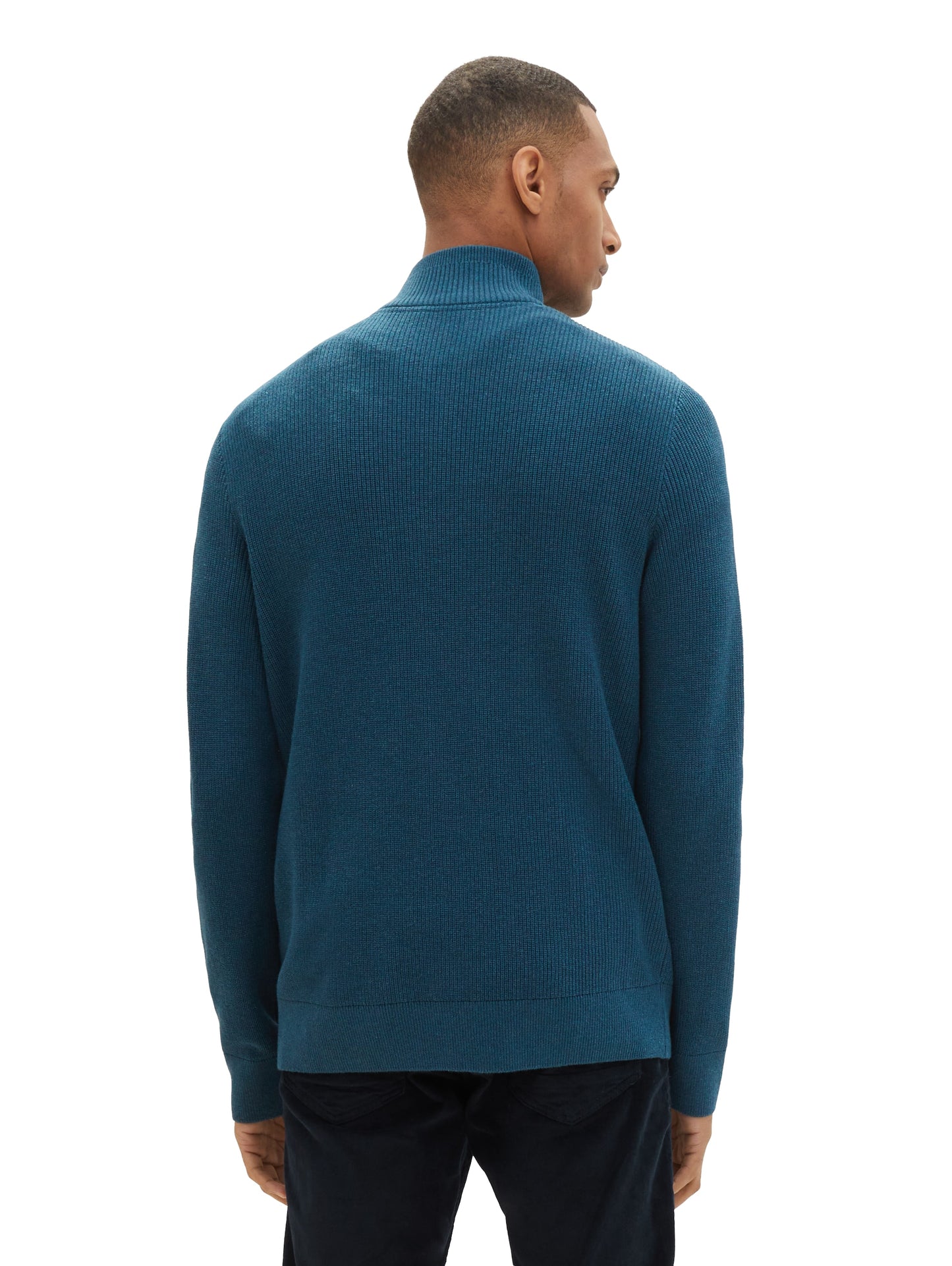 Strickpullover mit Troyer Kragen