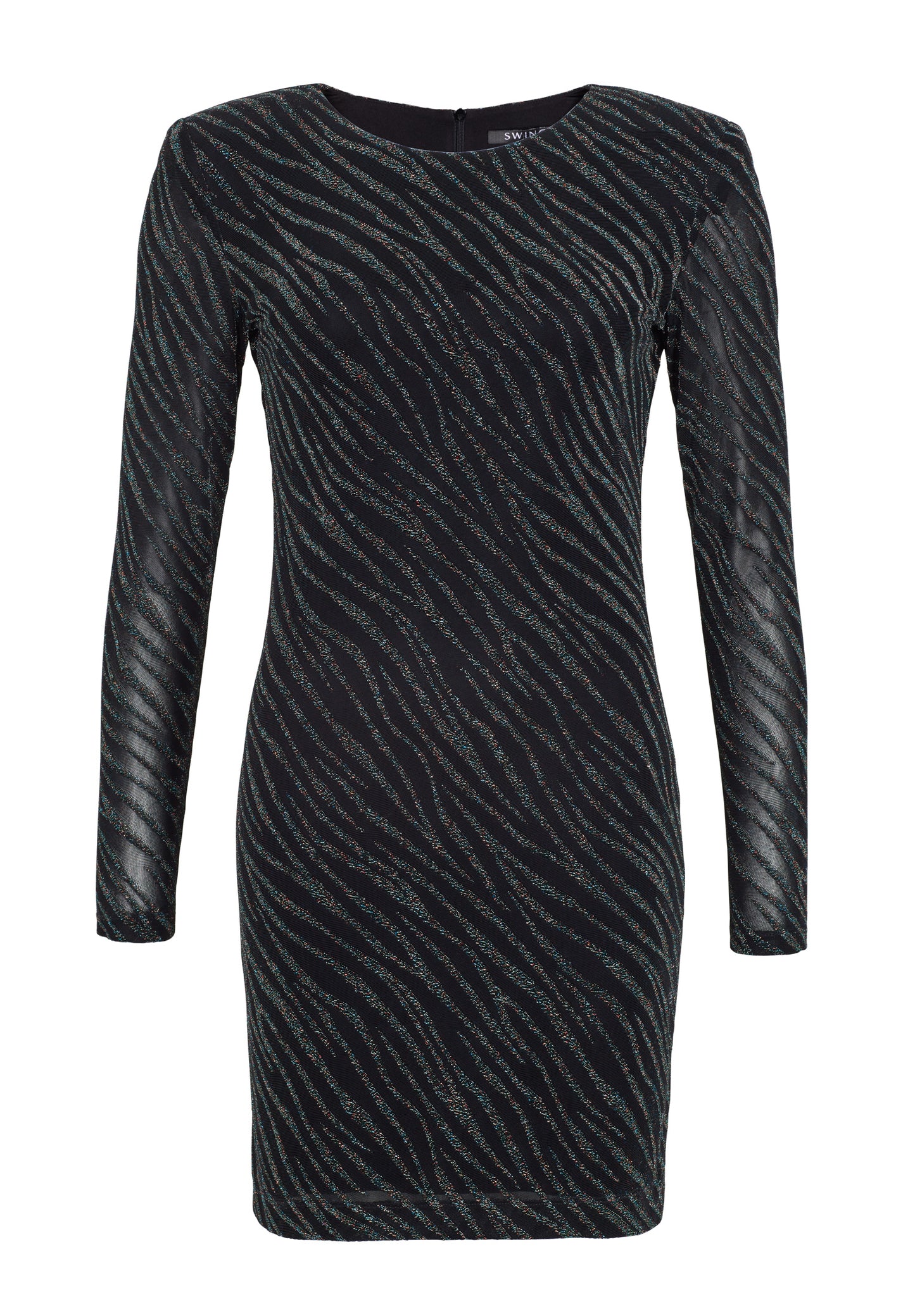 Jersey-Kleid in glitzernder Animal-Optik