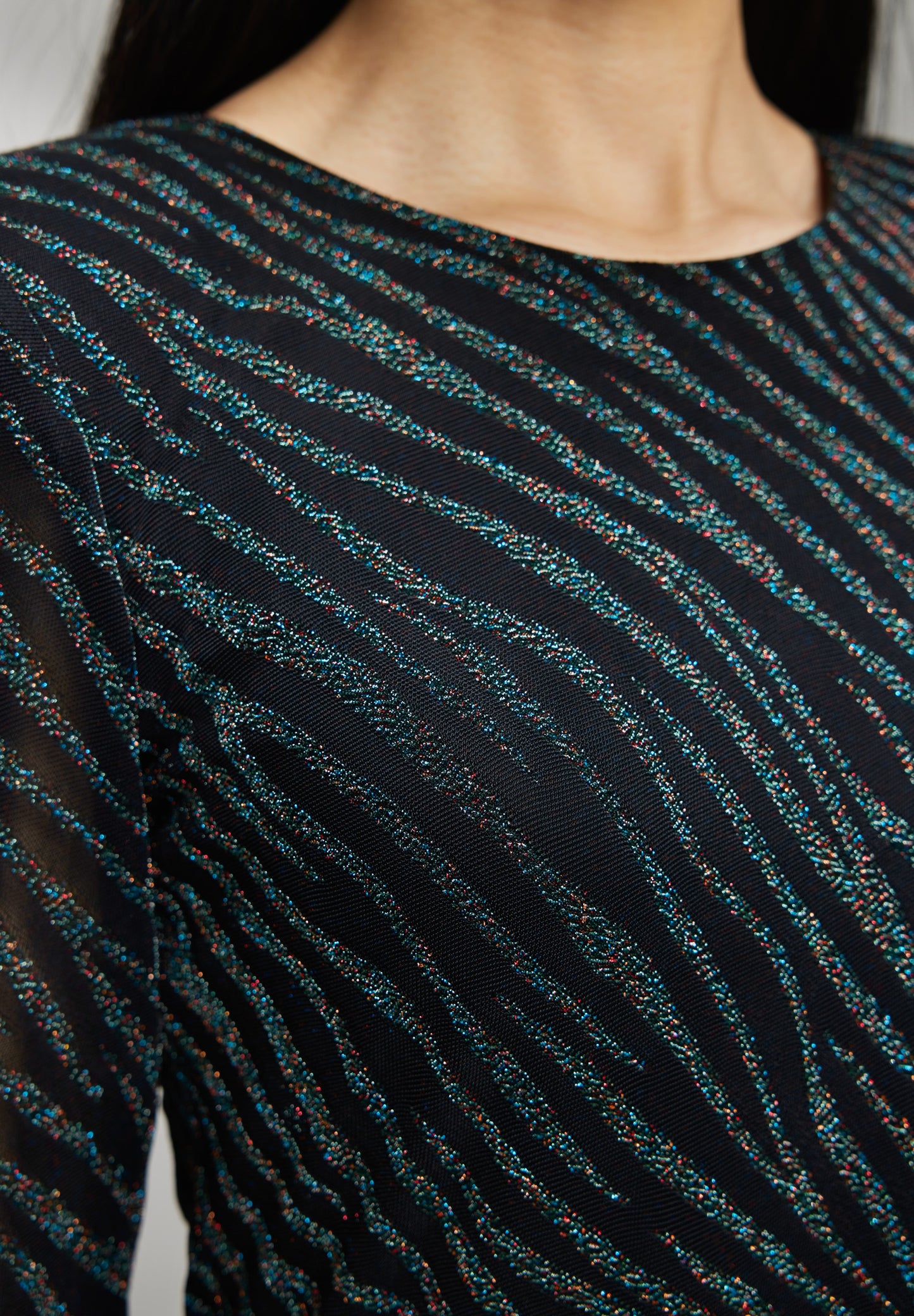 Jersey-Kleid in glitzernder Animal-Optik