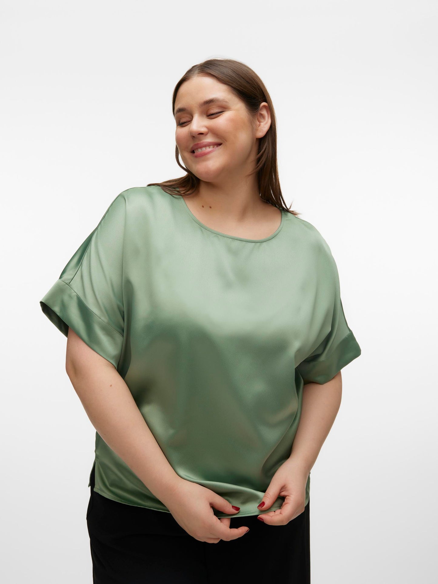 VMCMERLE 2/4 O-NECK TOP WVN GA CUR