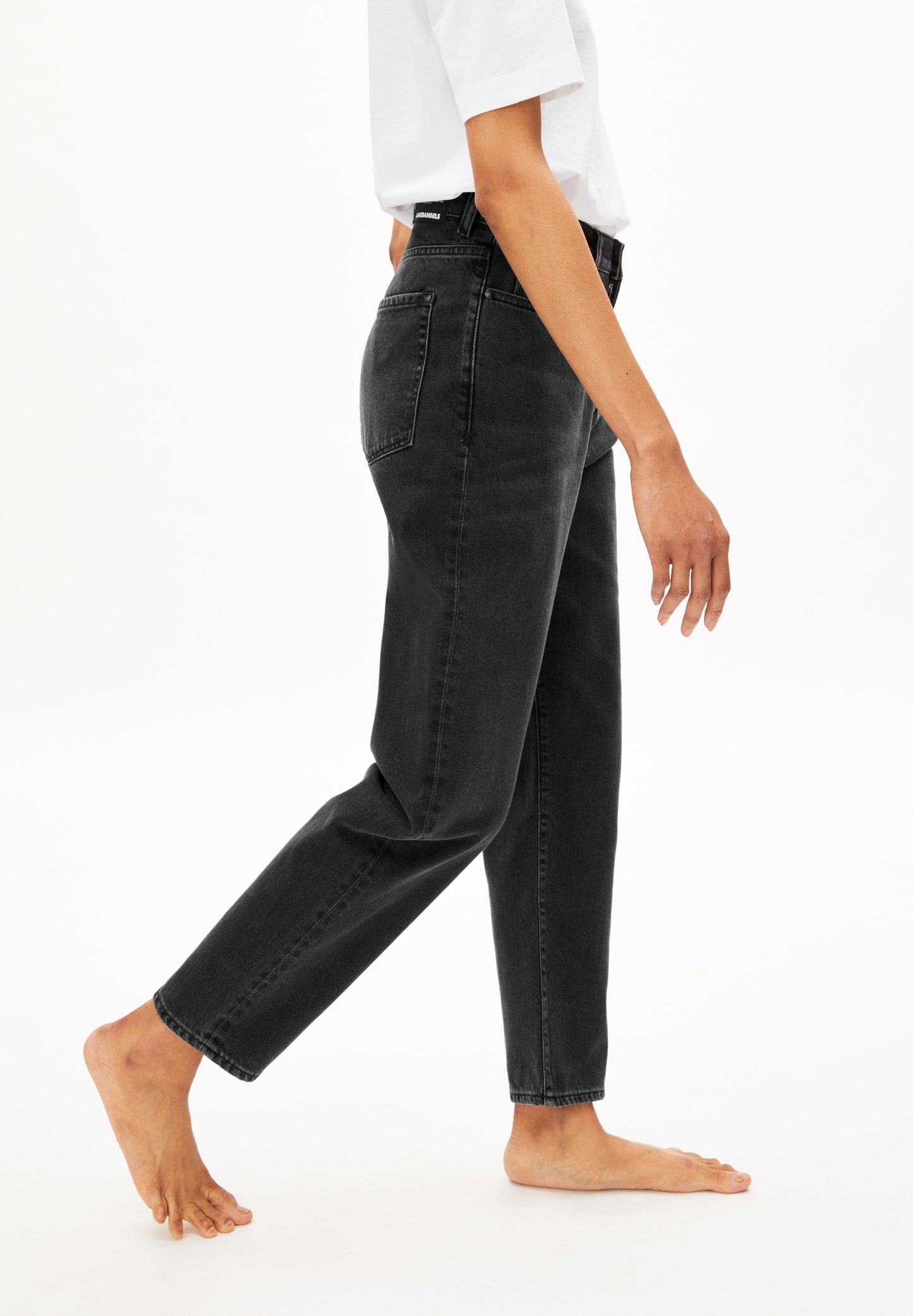 MAIRAA Denims / 5 Pockets Mom Solid, ebony black
