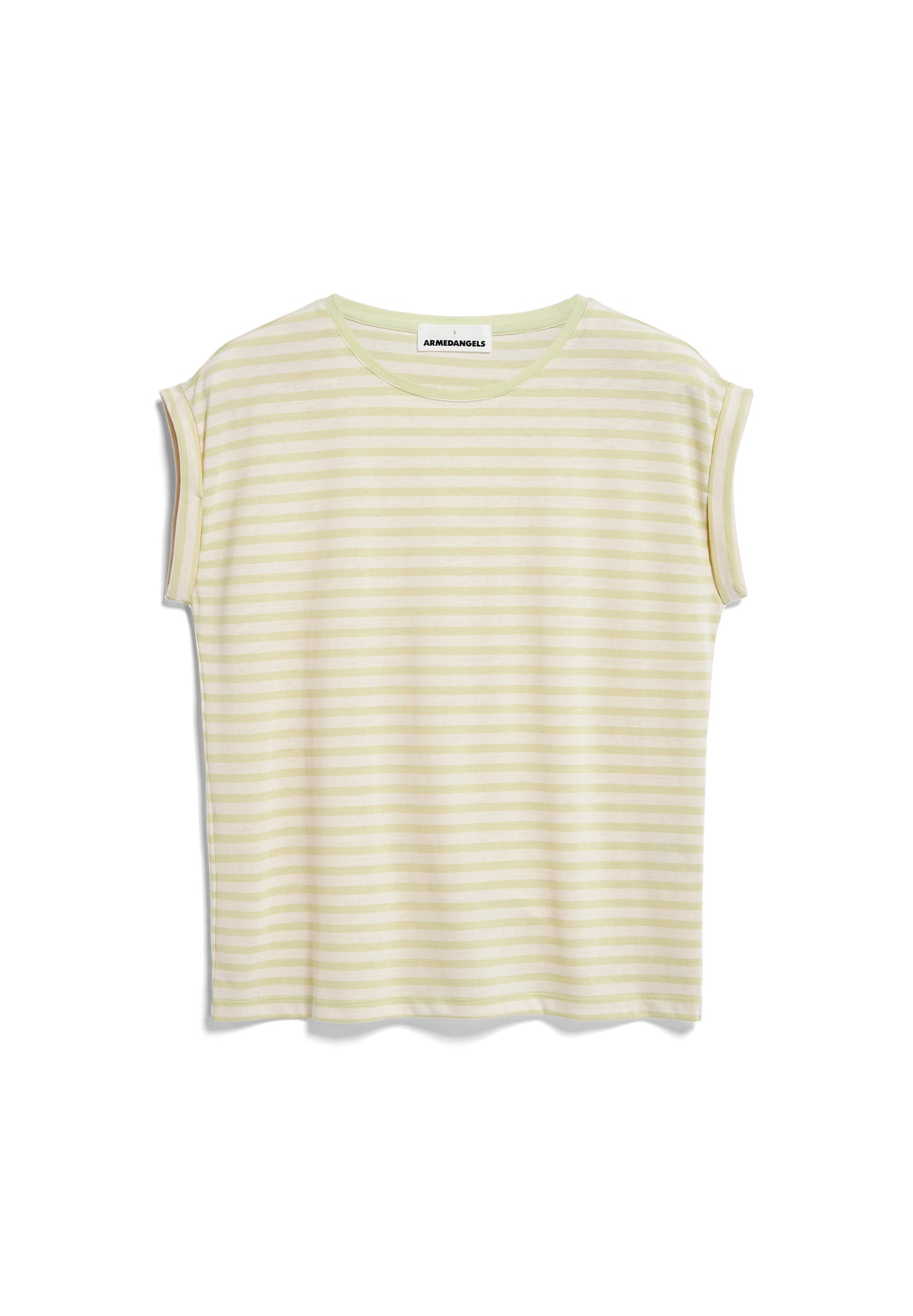 JILAANA STRIPES Shirts T-Shirt Streifen, pastel green-oatmilk