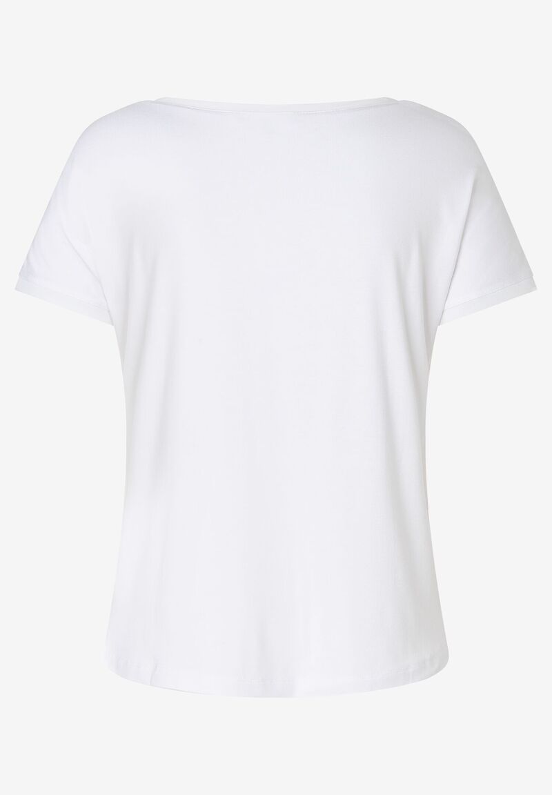 T-Shirt mit Chiffonkante rot Frühjahrs-Kollektion