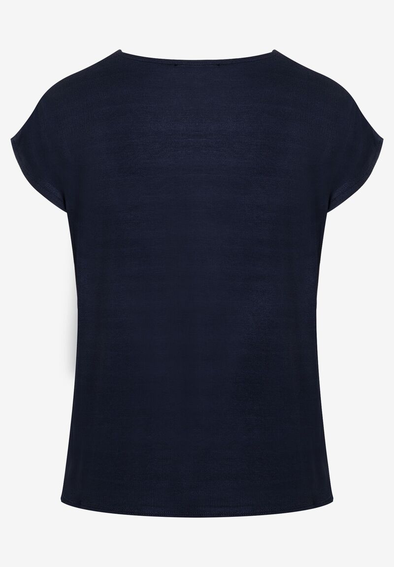 Blusenshirt grafischer Print marine/rot Frühjahrs-Kollektion