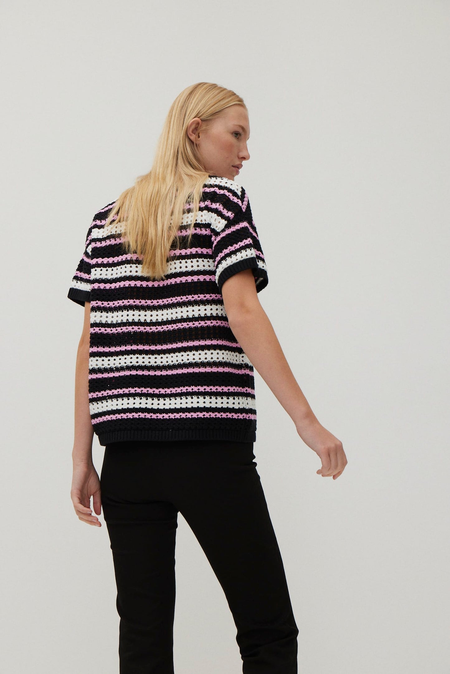 Openwork T-Shirt knitted