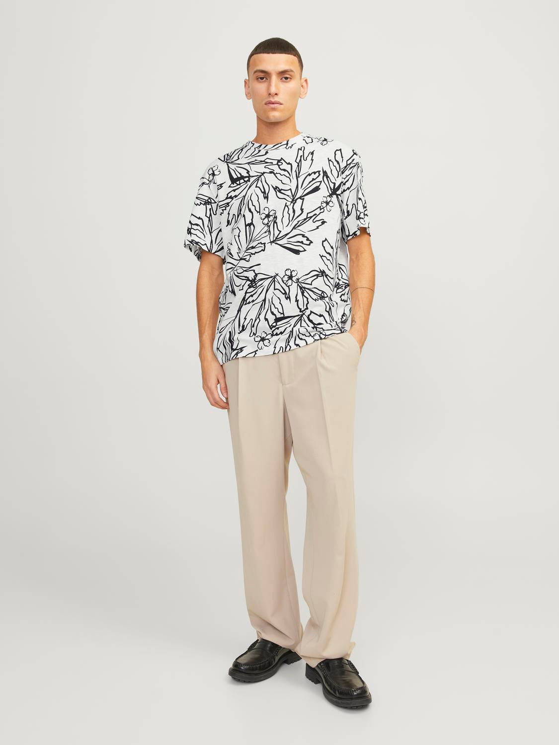 JORLAFAYETTE AOP TEE SS CREW NECK LN
