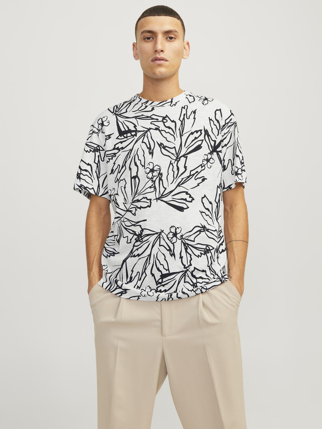 JORLAFAYETTE AOP TEE SS CREW NECK LN