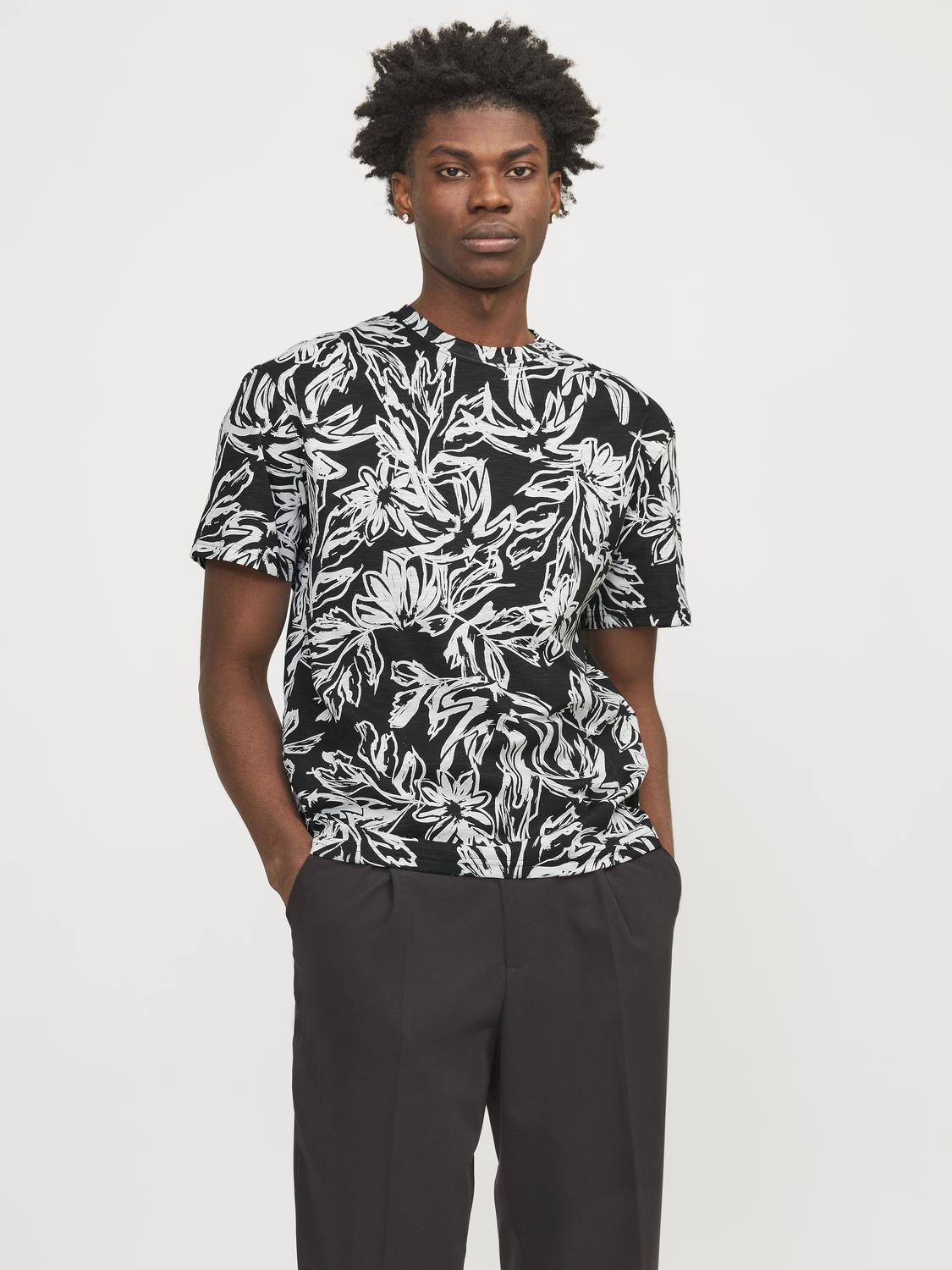 JORLAFAYETTE AOP TEE SS CREW NECK LN