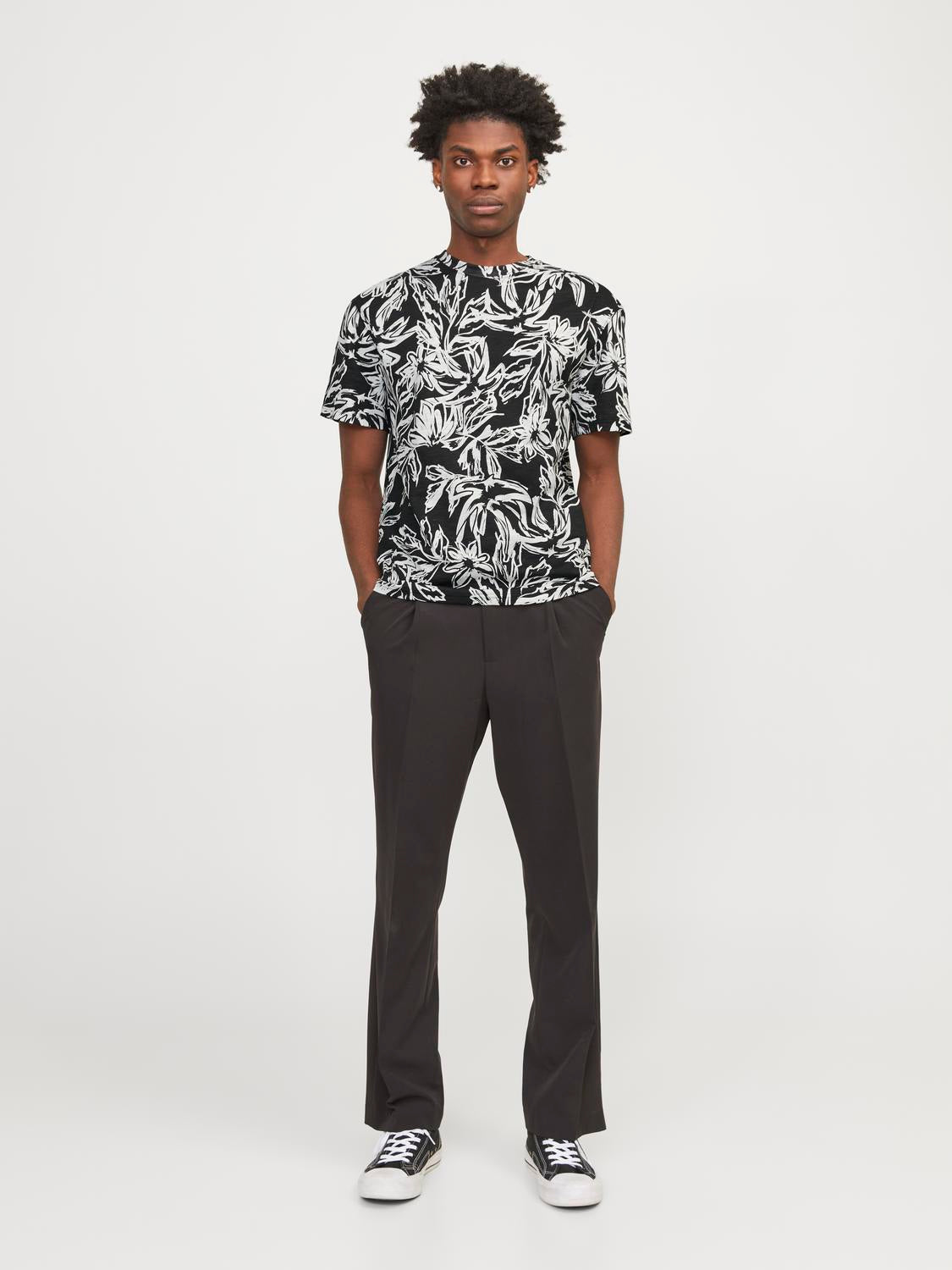 JORLAFAYETTE AOP TEE SS CREW NECK LN