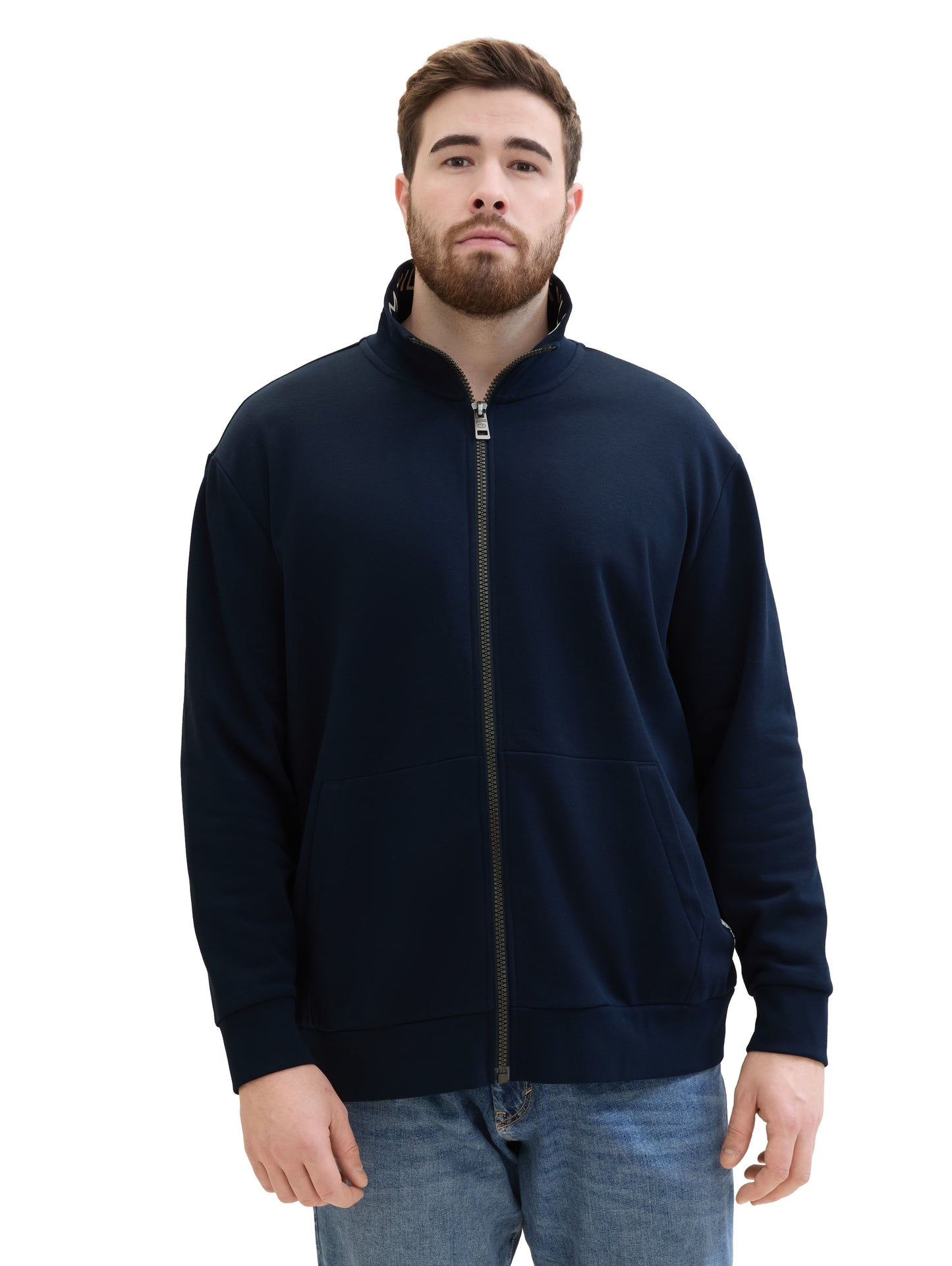 Plus - Sweatjacke mit Stehkragen