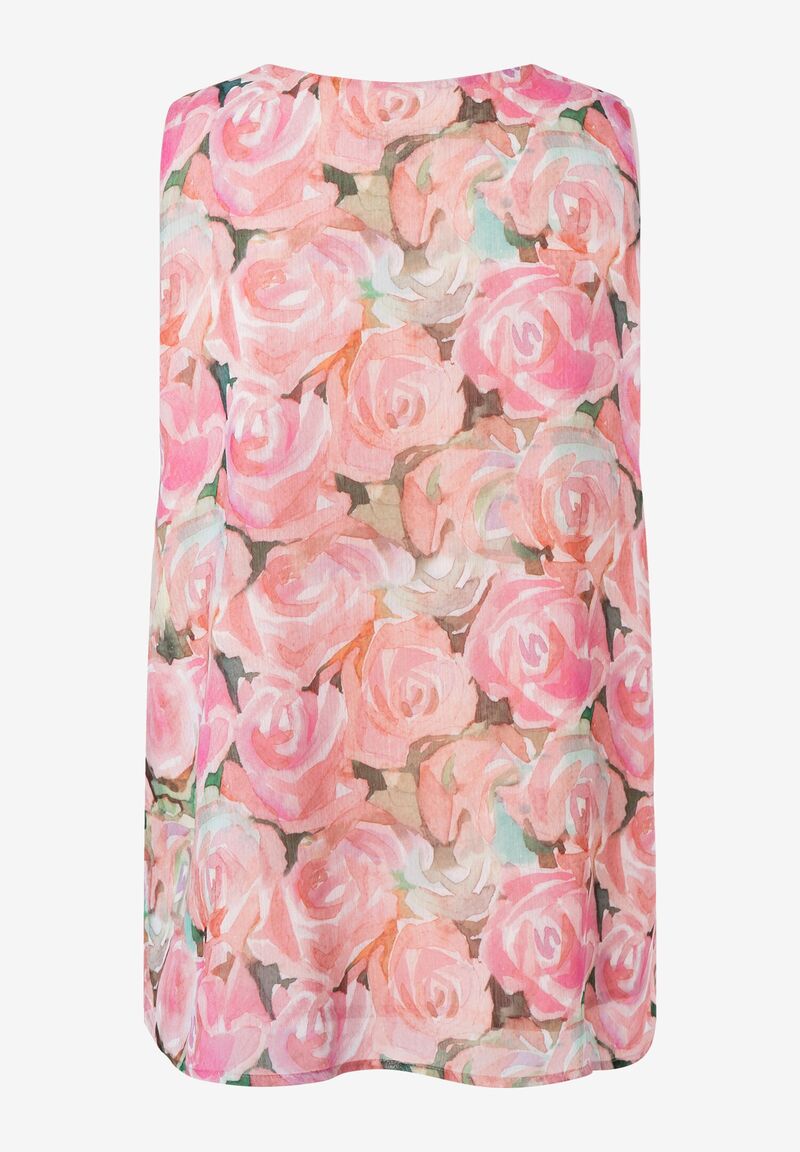 Blusentop Rosenprint Sommer-Kollektion