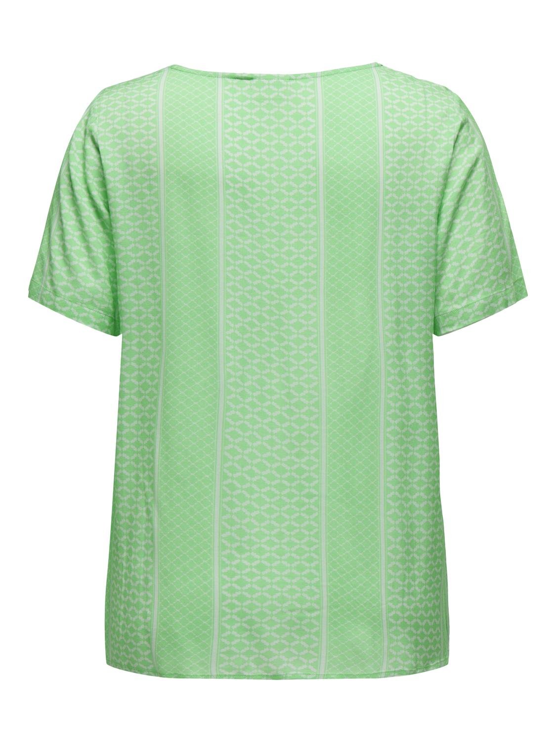 CARMARRAKESH LIFE SS TOP V-NECK AOP