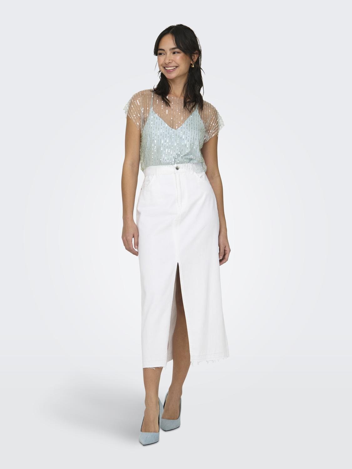 ONLESTRID BEL CAPSLEEVE TOP WVN