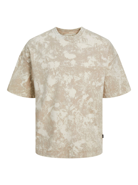 JORBORA TIE DYE TEE SS CREW NECK BLK