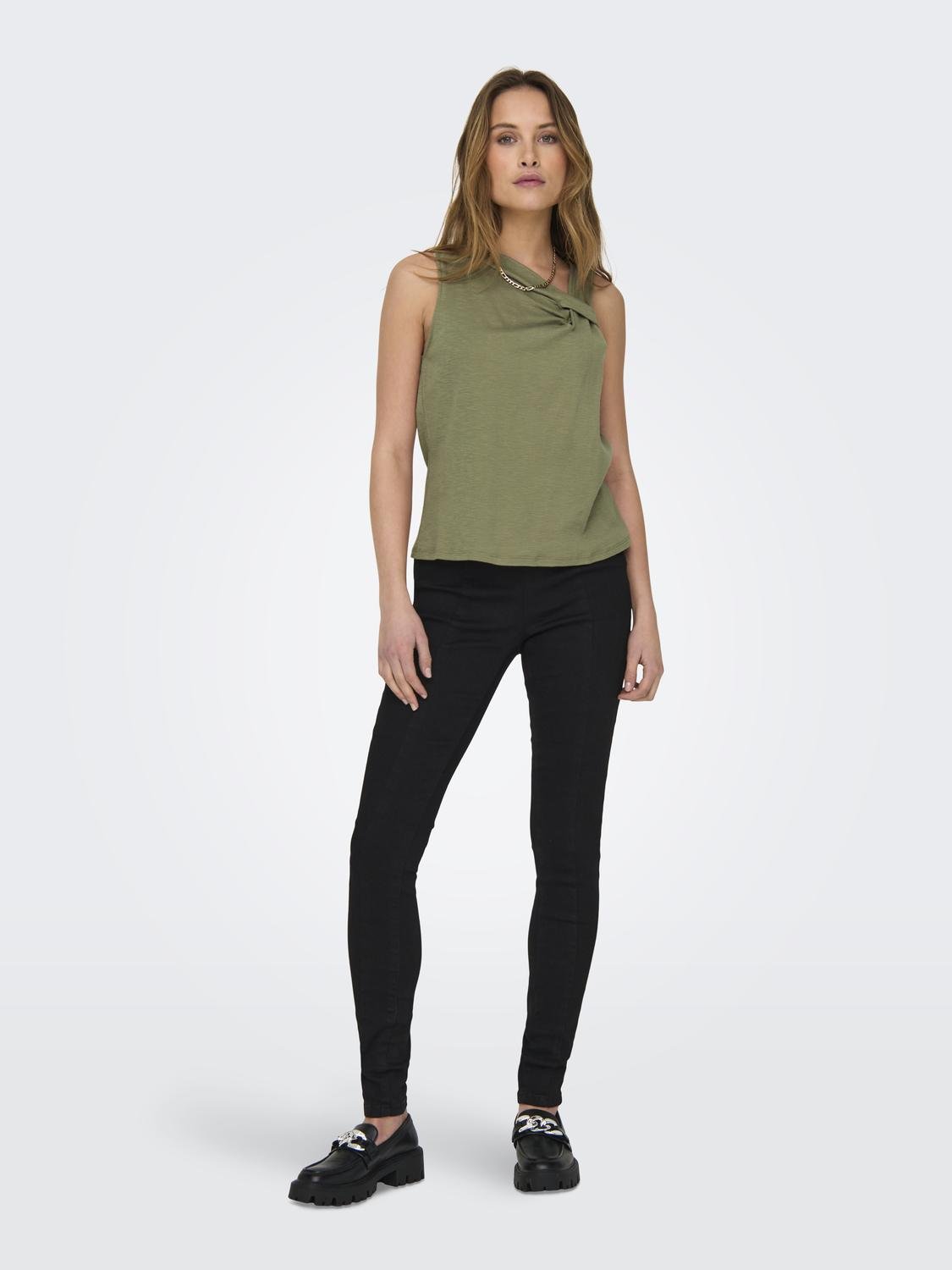 JDYAMY S/L KNOT TANK TOP JRS