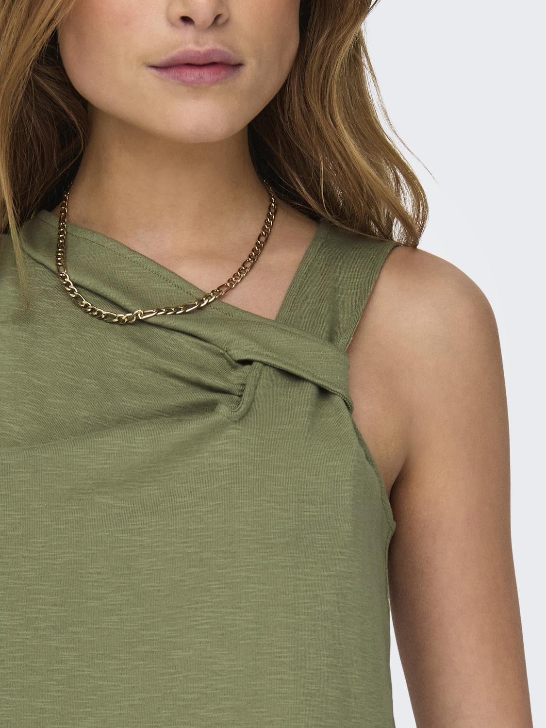 JDYAMY S/L KNOT TANK TOP JRS