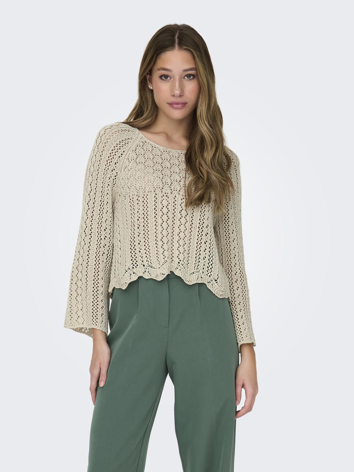 ONLNOLA LIFE  3/4 PULLOVER KNT NOOS