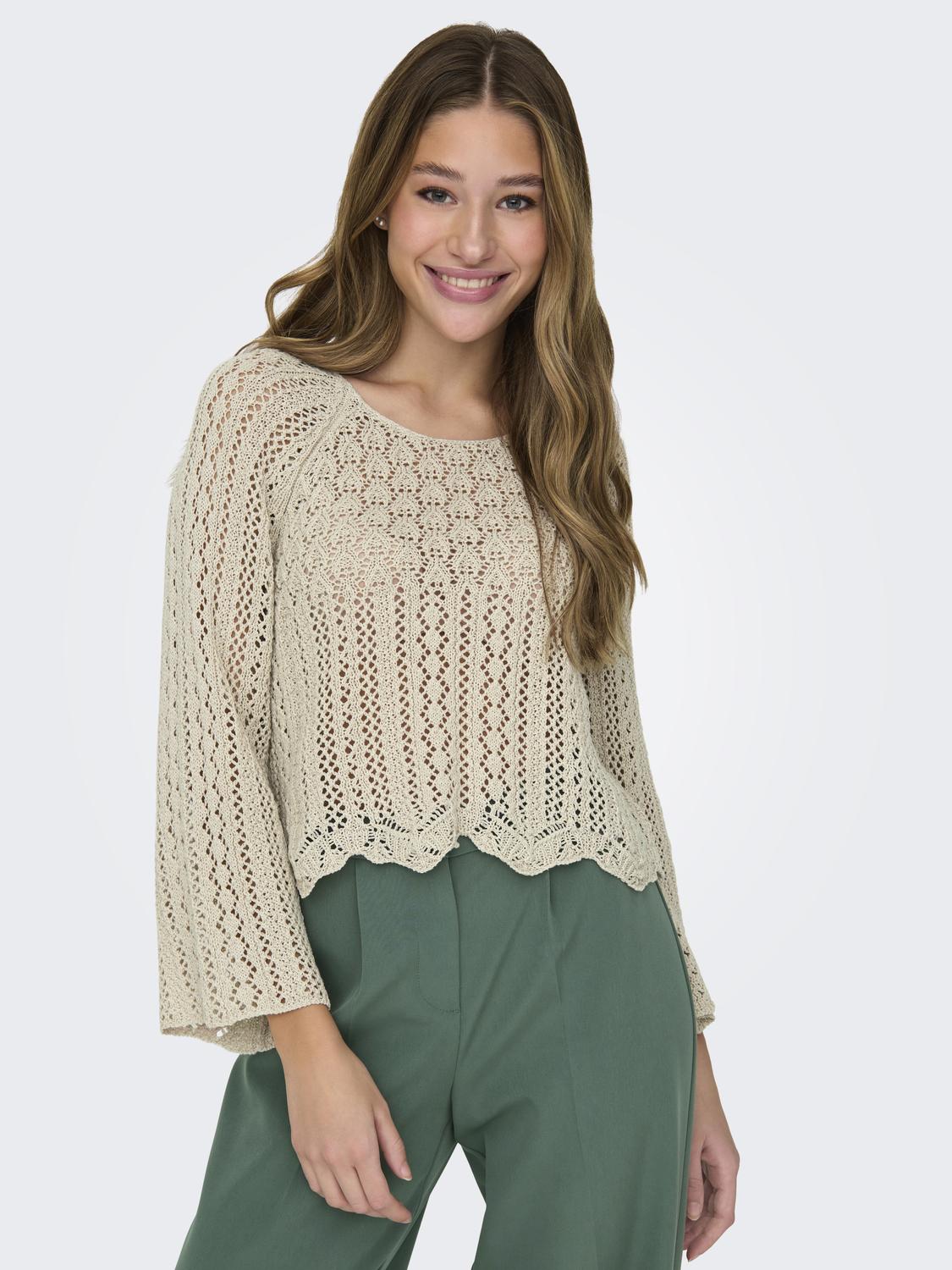 ONLNOLA LIFE  3/4 PULLOVER KNT NOOS