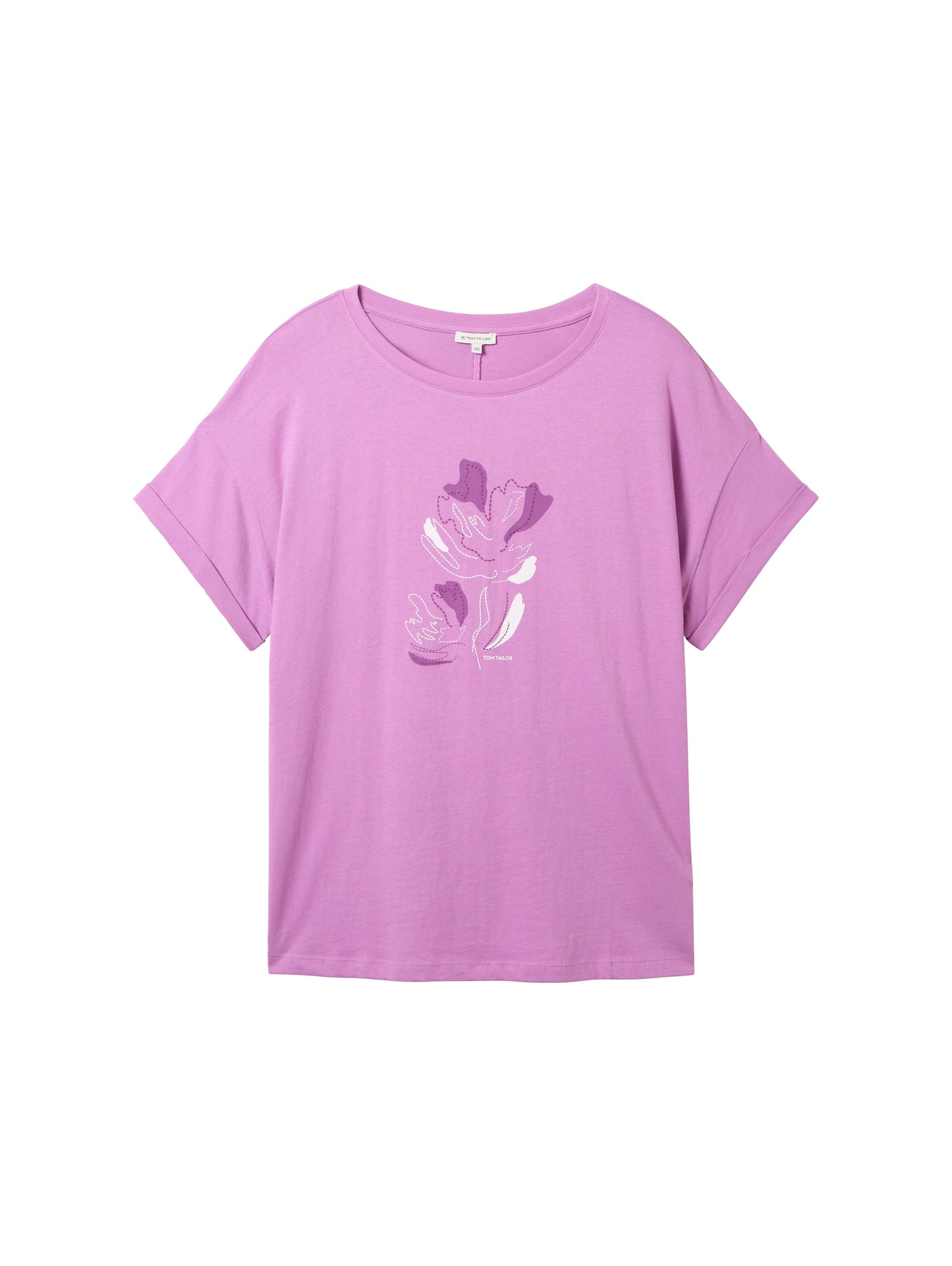 Lockeres Strick T-Shirt mit Print