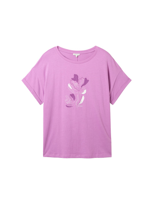 Lockeres Strick T-Shirt mit Print
