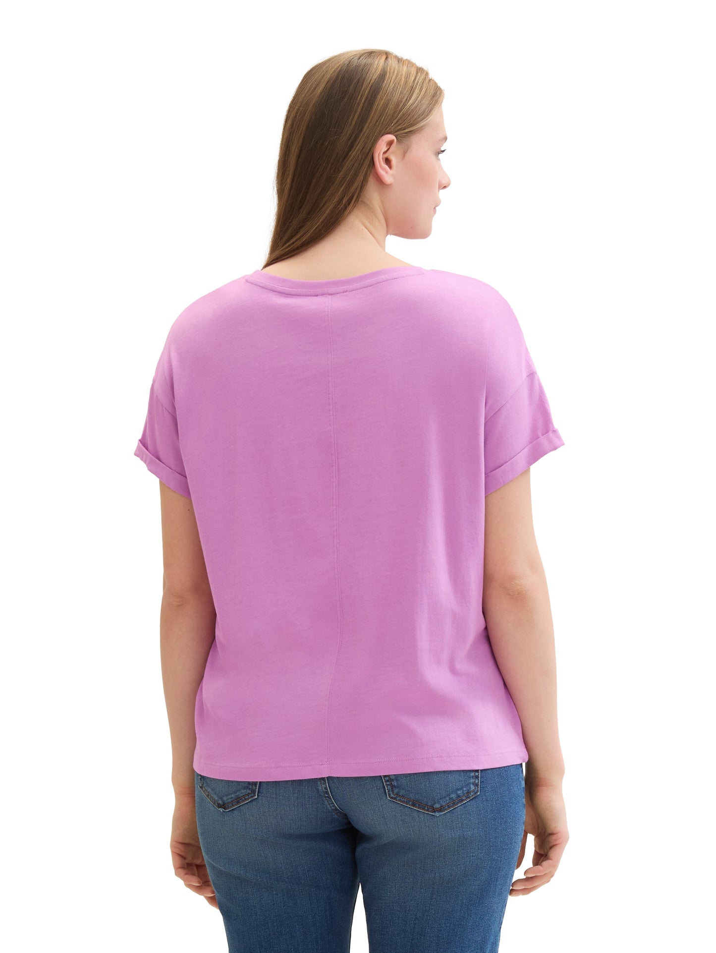 Lockeres Strick T-Shirt mit Print