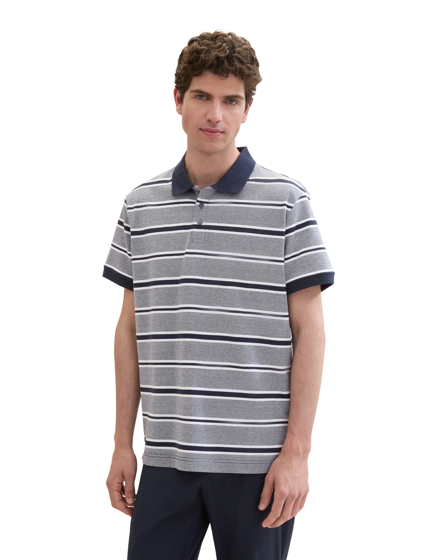 Poloshirt mit Streifenmuster