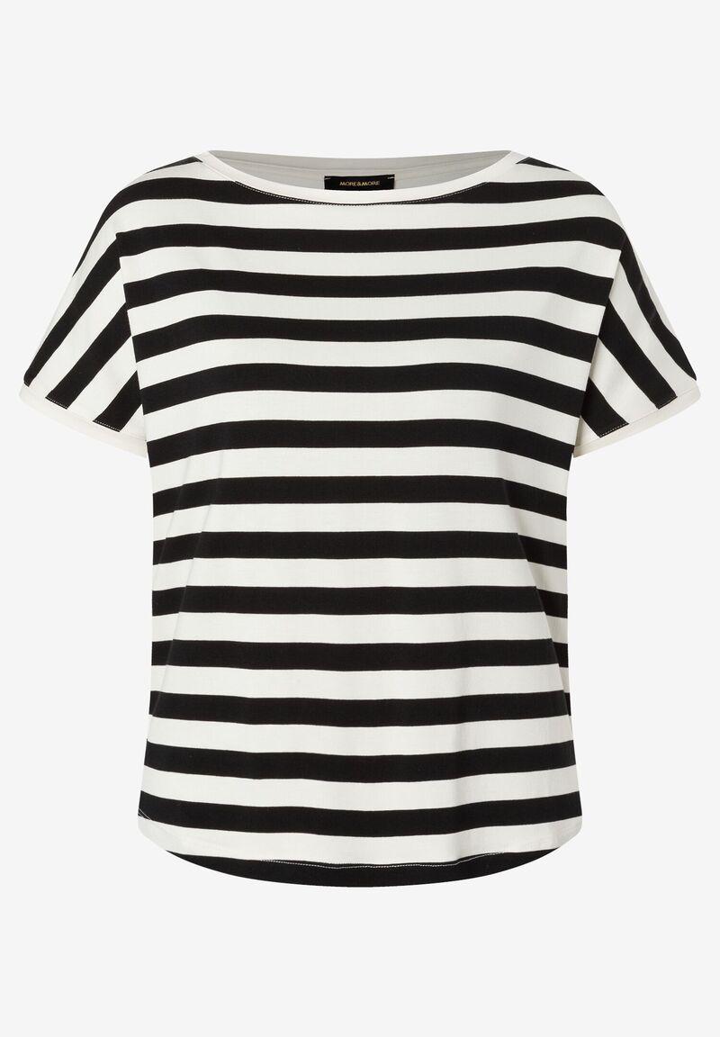 Streifenshirt  schwarz/ecru  Sommer-Kollektion
