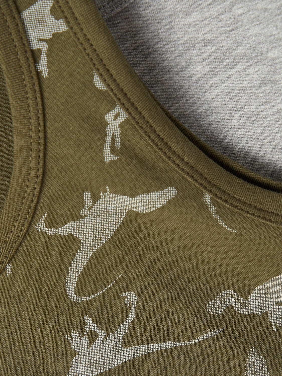 NKMTANK TOP 2P OLIVE NIGHT DINO NOOS