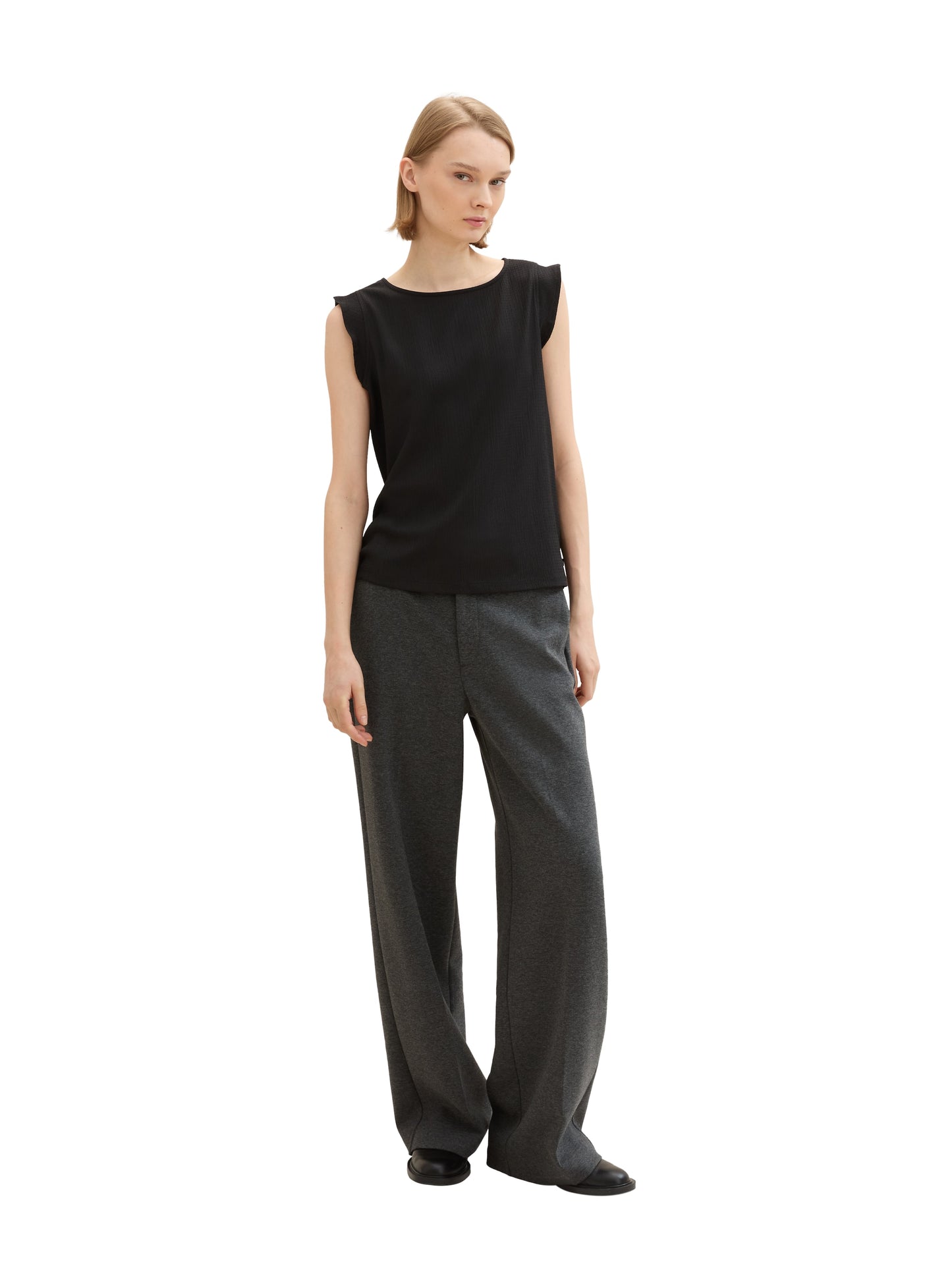 Loose Fit Top mit Volantärmeln