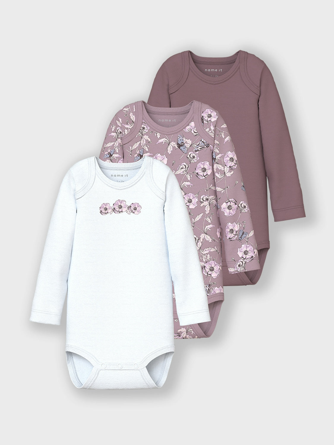 NBFBODY 3P LS GRAPE FLOWER NOOS